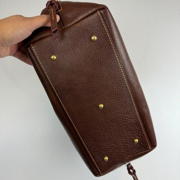 Dooney & Bourke Florentine Large Zip Tote Bag Brown Leather $588 - Picture 5 of 13